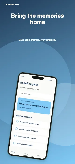 Boarding Pass screenshot design: Orbital